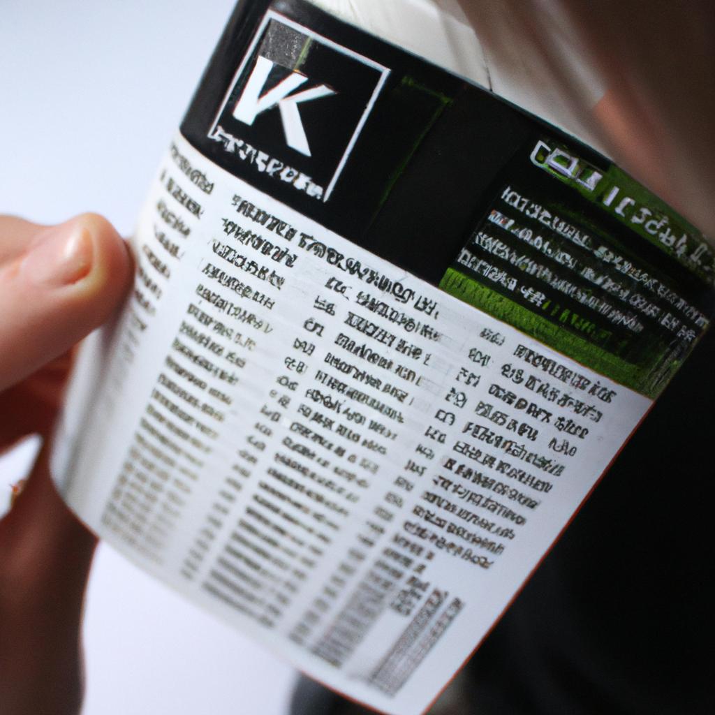 Person reading dietary supplement label